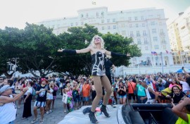 Eager fans gather at Copacabana Beach in Rio on May 3, 2024, on the eve of the free mega concert that will close Madonna's 'Celebration' tour