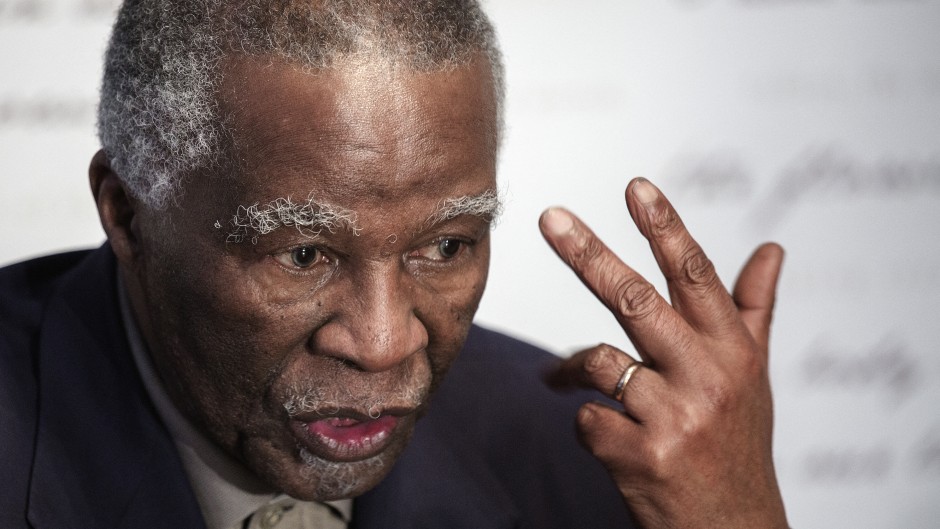 File: Former South African president Thabo Mbeki. 